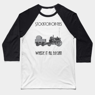 Stockton-on-tees Stephensons rocket Baseball T-Shirt